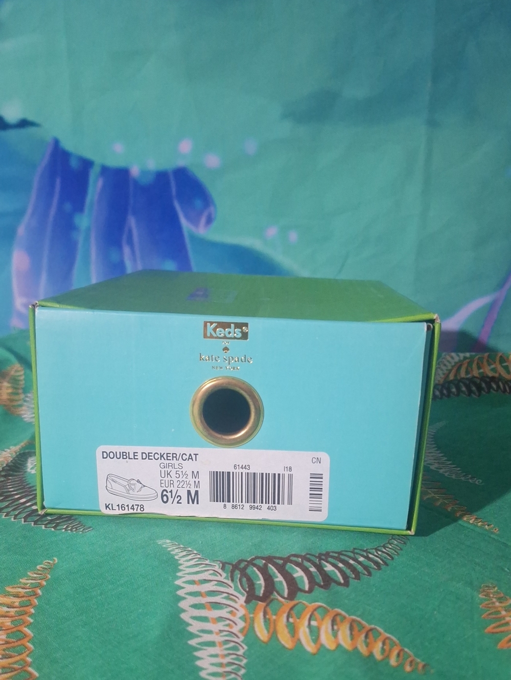 kate spade Kids Dress Shoes Box - Turquoise and Green